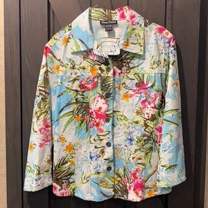 Gaudy Couture Floral Sequin 3/4 Blazer
